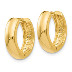 14k Round Hinged Hoop Earrings - 3