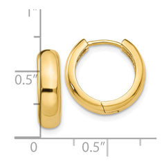 14k Round Hinged Hoop Earrings - 3