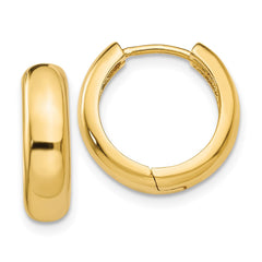 14k Round Hinged Hoop Earrings - 3