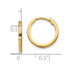 14k Round Hinged Hoop Earrings - 12