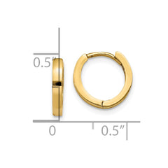 14k Round Hinged Hoop Earrings - 9