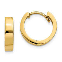 14k Round Hinged Hoop Earrings - 10