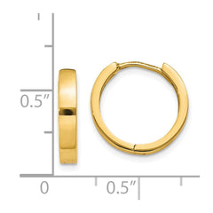 14k Round Hinged Hoop Earrings - 11