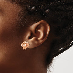 14k Rose Gold Polished Love Knot Post Earrings - 4