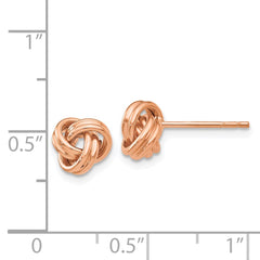 14k Rose Gold Polished Love Knot Post Earrings - 4