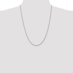 14K White Gold 24 inch 2.25mm Regular Rope with Lobster Clasp Chain