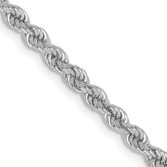 14K White Gold 24 inch 2.75mm Regular Rope with Lobster Clasp Chain