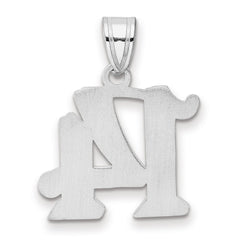 14kw Polished Etched Number 14 Pendant