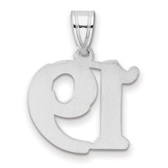 14kw Polished Etched Number 19 Pendant