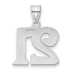 14kw Polished Etched Number 21 Pendant