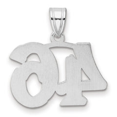 14kw Polished Etched Number 46 Pendant