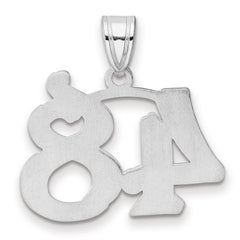 14kw Polished Etched Number 48 Pendant