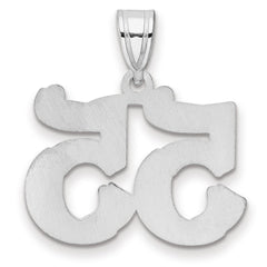 14kw Polished Etched Number 55 Pendant