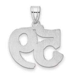 14kw Polished Etched Number 59 Pendant