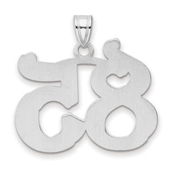 14kw Polished Etched Number 85 Pendant