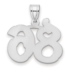 14kw Polished Etched Number 86 Pendant