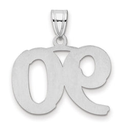 14kw Polished Etched Number 90 Pendant