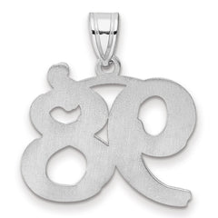 14kw Polished Etched Number 98 Pendant