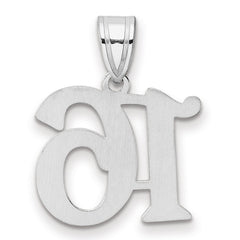 14kw Polished Number 16 Pendant - 2