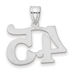14kw Polished Number 45 Pendant