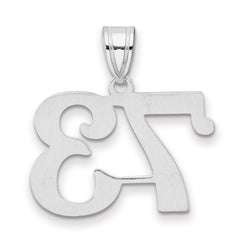 14kw Polished Number 73 Pendant