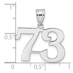 14kw Polished Number 73 Pendant