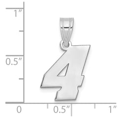 14kw Polished Block Number 4 Pendant
