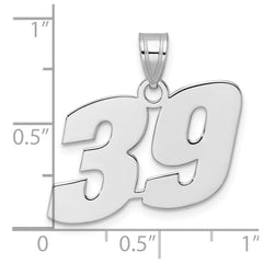 14kw Polished Block Number 39 Pendant