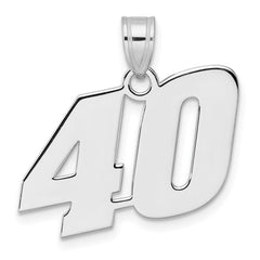 14kw Polished Block Number 40 Pendant