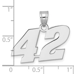 14kw Polished Block Number 42 Pendant