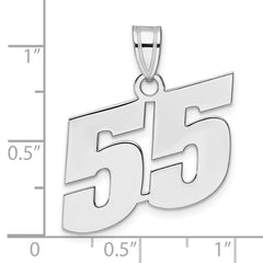 14kw Polished Block Number 55 Pendant