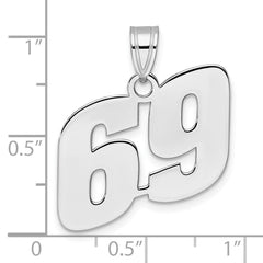 14kw Polished Block Number 69 Pendant