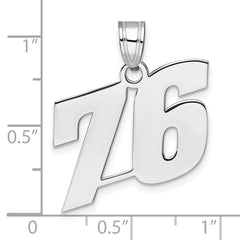 14kw Polished Block Number 76 Pendant