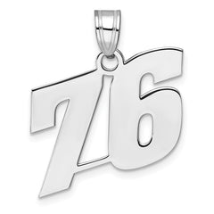 14kw Polished Block Number 76 Pendant
