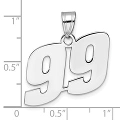 14kw Polished Block Number 99 Pendant