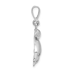 14k White Gold Dolphin Charm - 2