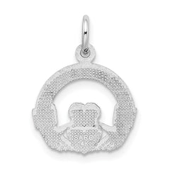 14k White Gold Claddagh Charm - 2