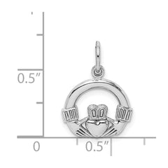 14k White Gold Claddagh Charm - 2
