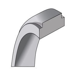 SS Rhodium-plated 6mm Flat w/ Step Edge Size 13 Band