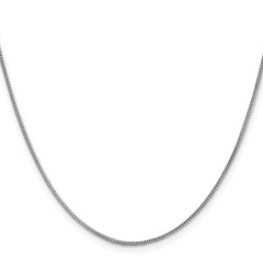 14K White Gold 24 inch .9mm Franco with Lobster Clasp Chain