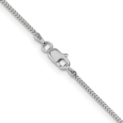 14K White Gold 22 inch .9mm Franco with Lobster Clasp Chain