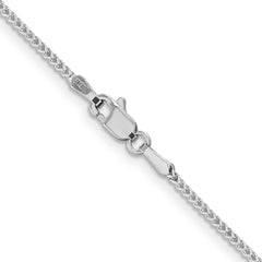 14K White Gold 24 inch 1mm Franco with Lobster Clasp Chain