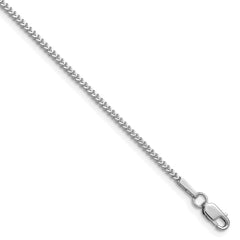 14K White Gold 18 inch 1mm Franco with Lobster Clasp Chain