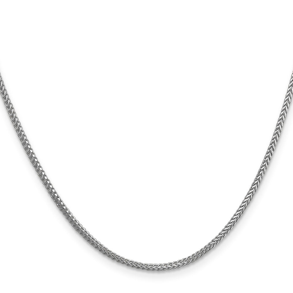 14K White Gold 16 inch 1.3mm Franco with Lobster Clasp Chain