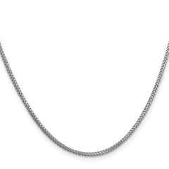 14K White Gold 20 inch 1.3mm Franco with Lobster Clasp Chain