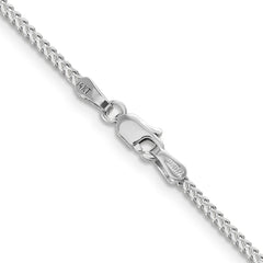 14K White Gold 20 inch 1.3mm Franco with Lobster Clasp Chain