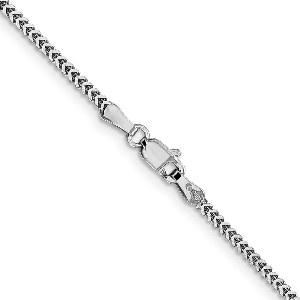 14K White Gold 22 inch 1.4mm Franco with Lobster Clasp Chain