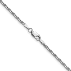 14K White Gold 24 inch 1.4mm Franco with Lobster Clasp Chain