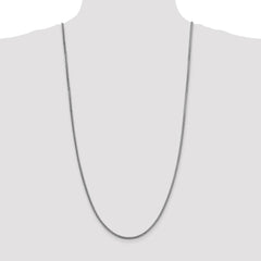 14K White Gold 30 inch 2.3mm Franco with Lobster Clasp Chain