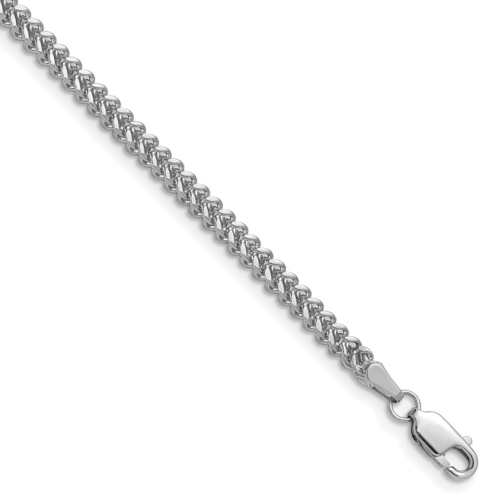 14K White Gold 22 inch 2.3mm Franco with Lobster Clasp Chain